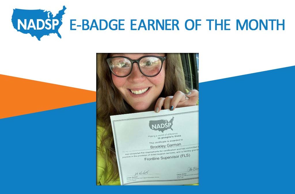 NADSP E-Badge Earner of the Month: Brookley Garman